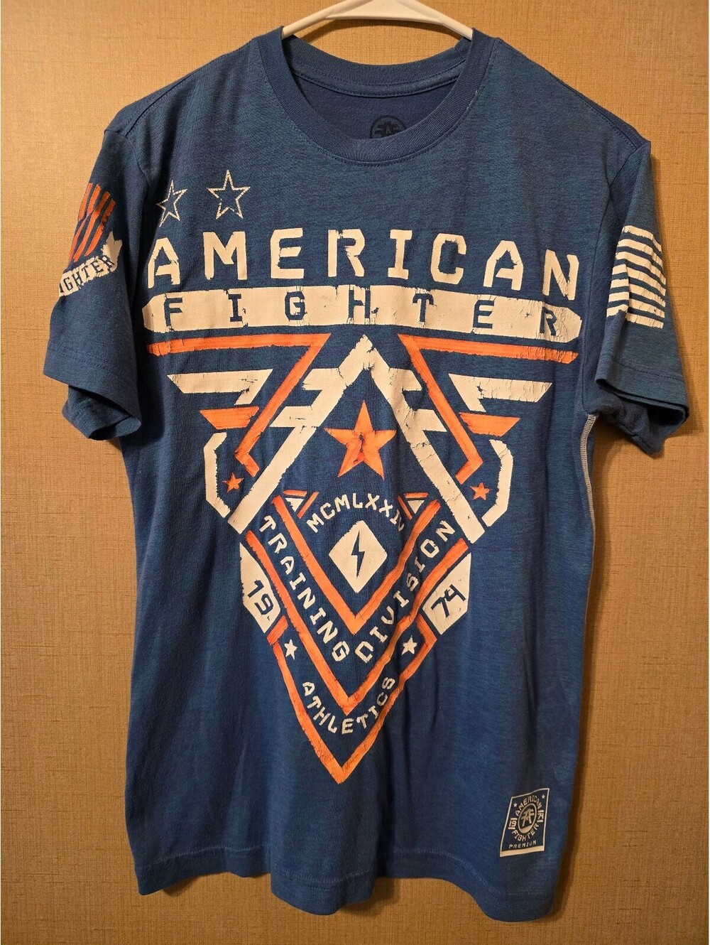 American Fighter Men's Graphic T-Shirt Training Division Blue Size Large